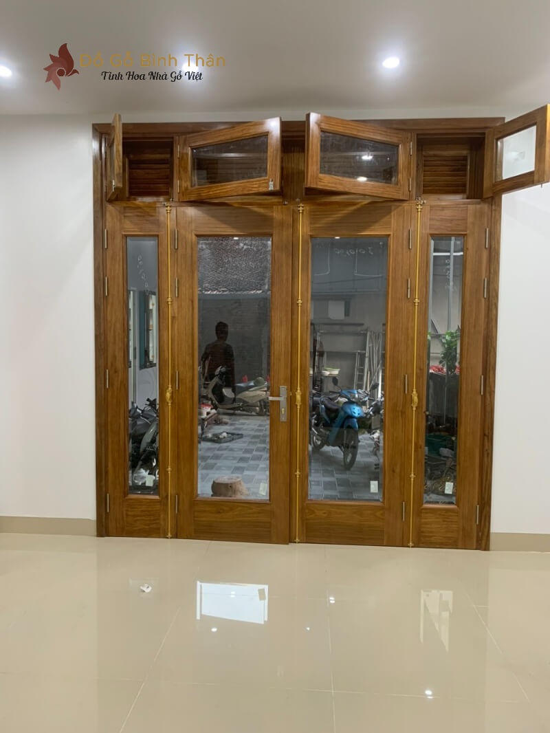 Cửa Gỗ Tự Nhiên 4 Cánh CG4C-18